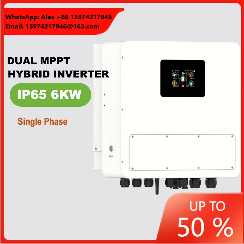 Off Grid Solar Inverter 48V 6000W - อินเวอร์เตอร์พลังงานแสงอาทิตย์แบบไฮบริดแรงดันต่ำ 48V 6KW ระบบเฟสเดียว 6000W 6KVA