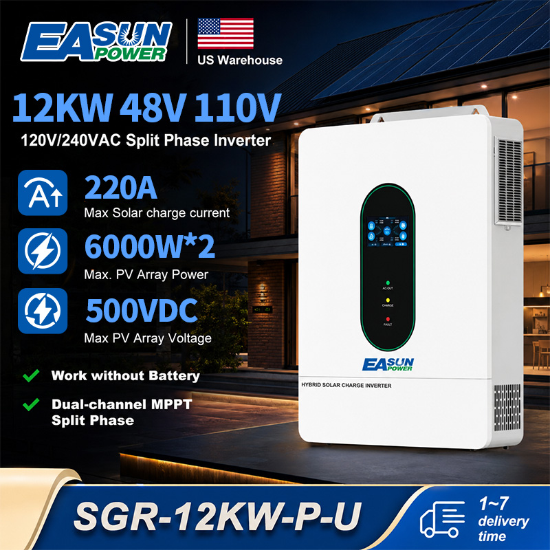 Grid Tie Inverter Limiter 2000W - อินเวอร์เตอร์ EASUN POWER 12KW แบบแยกเฟส 110V