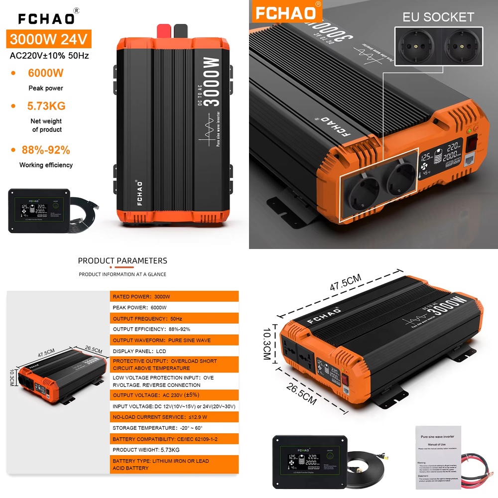 Off Grid Solar Inverter 48V 6000W - อินเวอร์เตอร์ Pure Sine Wave แบบออฟกริด สำหรับ