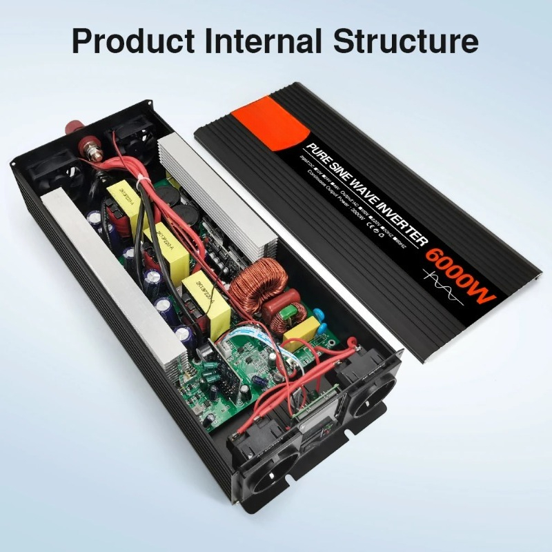 Pure Sine Wave Inverter 5000W 48V 220V - อินเวอร์เตอร์พลังงานแสงอาทิตย์แบบ Pure Sine Wave DC 12V