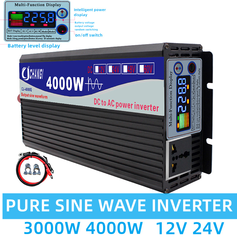 Inverter Pure Sine Wave 60Hz 120V 3000W - อินเวอร์เตอร์เพียวไซน์เวฟอินเวอร์เตอร์12V 220V 48V 110V 3000W 4000winversor