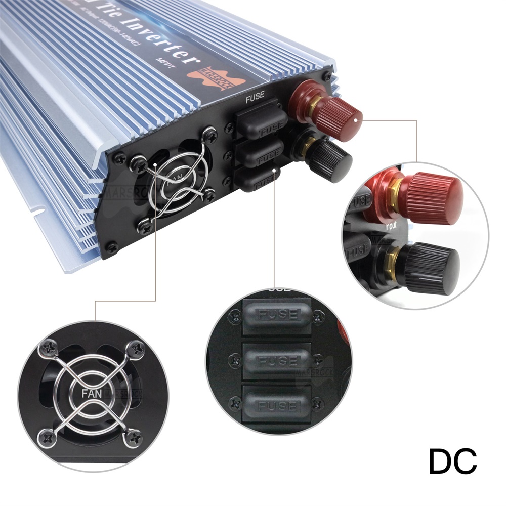 Micro Inverter 1400W Solar Grid Tie - อินเวอร์เตอร์ไมโครโซลาร์แบบเชื่อมต่อกริด 1000-1400W 20-50VDC เป็น 90-140VAC 190-260VAC