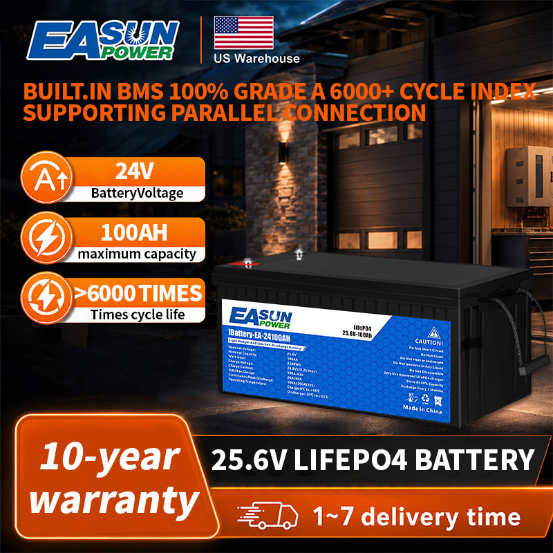Grid Tie Inverter Limiter 2000W - แบตเตอรี่ลิเธียม LiFePO4 24V 100AH พร้อมระบบ BMS