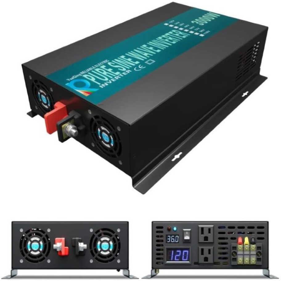 Inverter Pure Sine Wave 60Hz 120V 3000W - Pure Sine Waveอินเวอร์เตอร์3000Wแผงพลังงานแสงอาทิตย์แหล่งจ่ายไฟแรงดันไฟฟ้าConverter 12V/24V/48VDCถึง100/110/120V/220V/230/240VAC