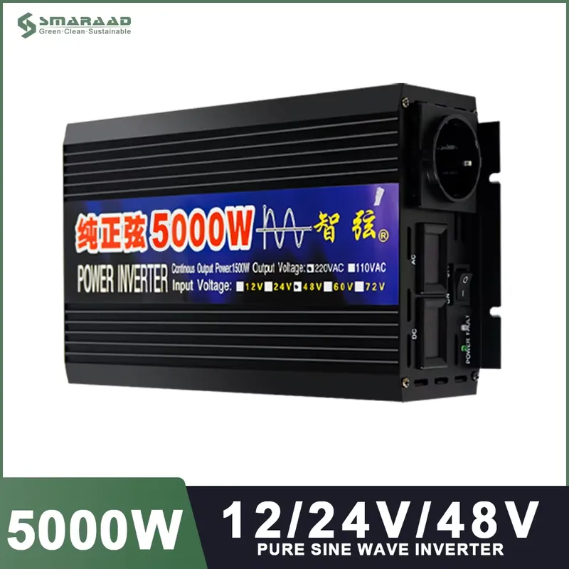 อินเวอร์เตอร์ SMARAAD 5000W 12 - Pure Sine Wave Inverter 5000W 48V 220V บทวิจารณ์และราคา