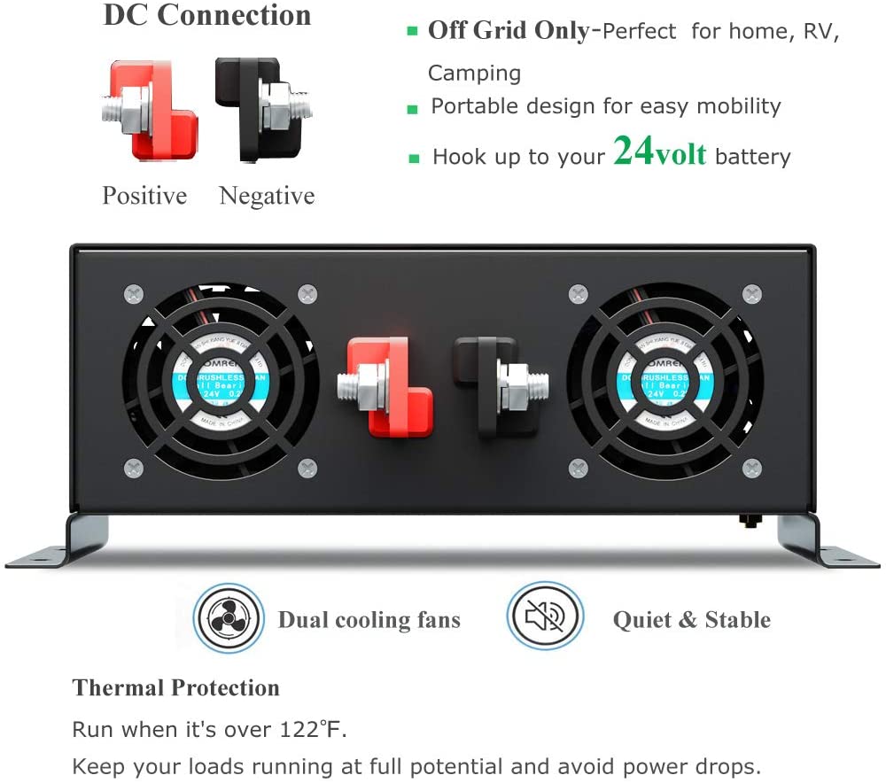 อินเวอร์เตอร์คลื่นไซน์บริสุทธิ - Inverter Pure Sine Wave 60Hz 120V 3000W บทวิจารณ์และราคา