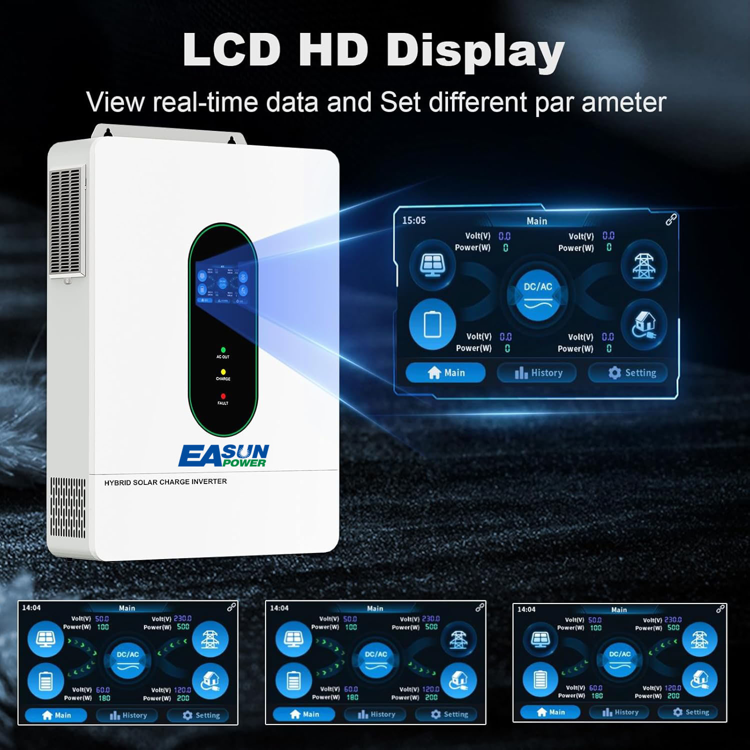 อินเวอร์เตอร์ EASUN POWER 12KW - Grid Tie Inverter Limiter 2000W บทวิจารณ์และราคา