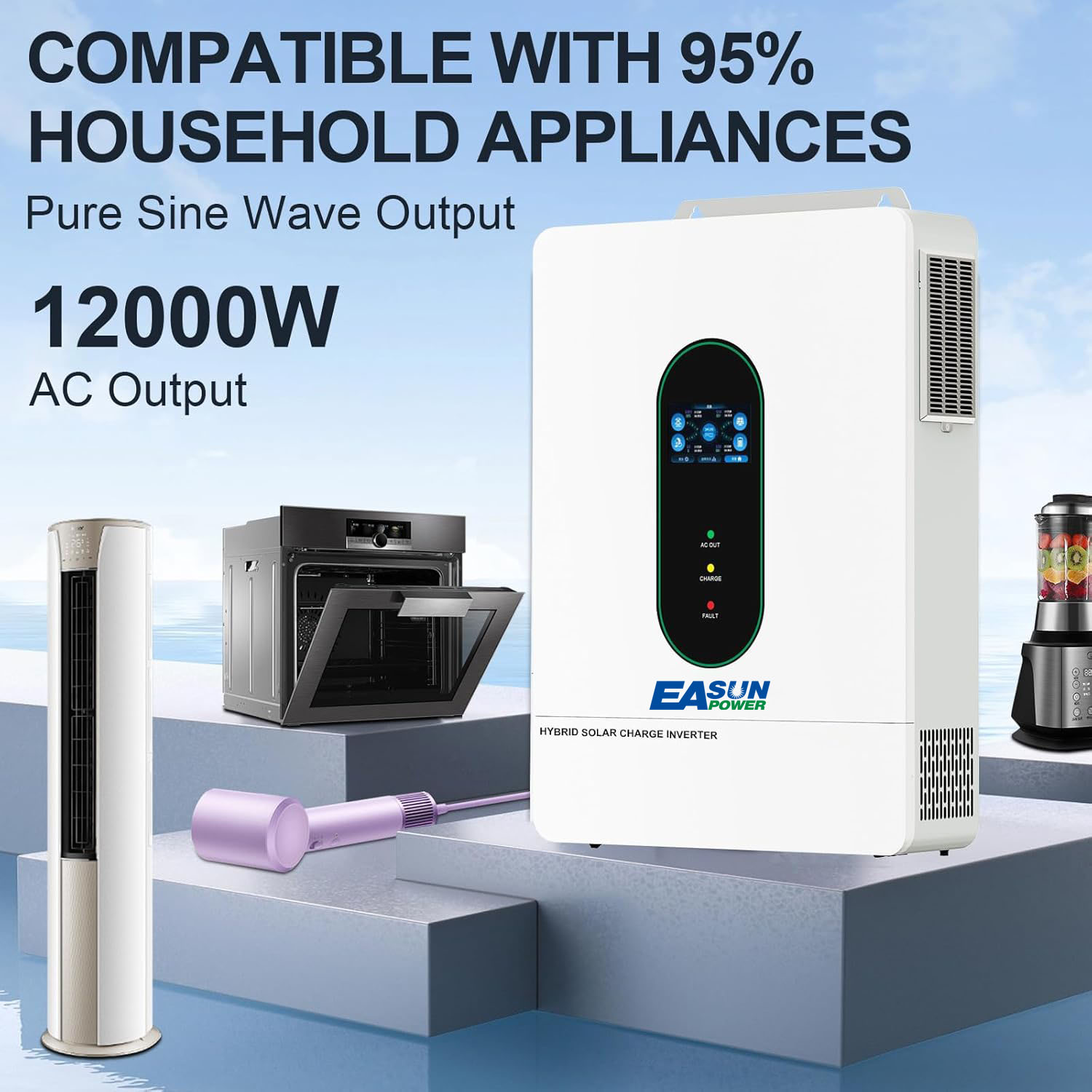 อินเวอร์เตอร์ EASUN POWER 12KW - Grid Tie Inverter Limiter 2000W บทวิจารณ์และราคา