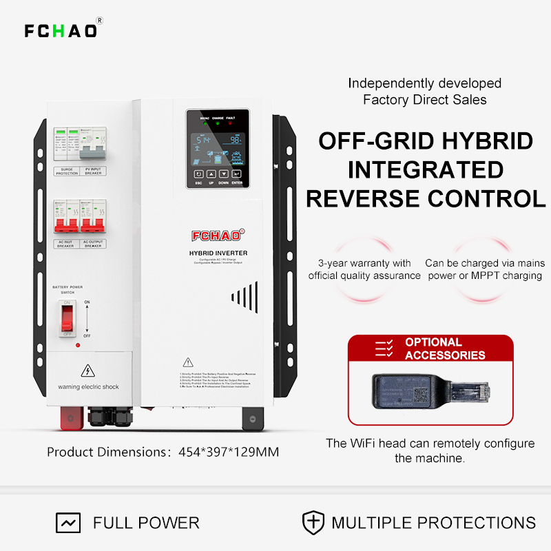 อินเวอร์เตอร์ไฮบริดพลังงานแสงอ - Hybrid Solar Inverter 5.5Kw Mppt 48V บทวิจารณ์และราคา