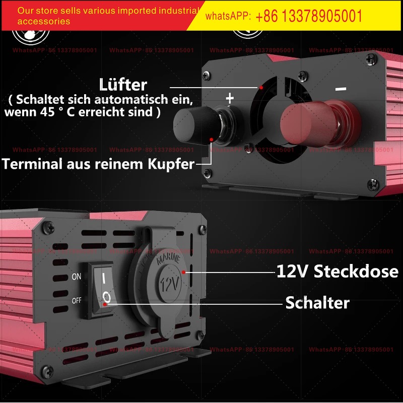 อินเวอร์เตอร์แปลงไฟ 12V เป็น 2 - Power Inverter 12V 220V 4000W Continuous บทวิจารณ์และราคา