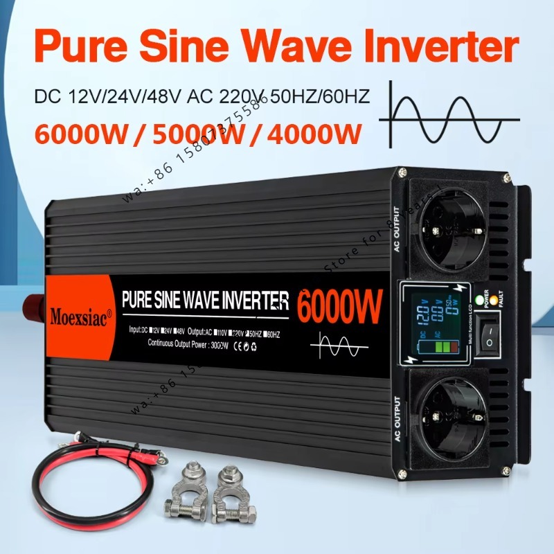 อินเวอร์เตอร์พลังงานแสงอาทิตย์ - Pure Sine Wave Inverter 5000W 48V 220V บทวิจารณ์และราคา