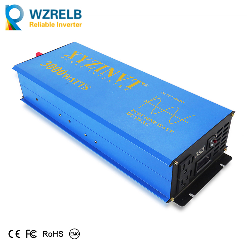 3000W อินเวอร์เตอร์พลังงานแสงอ - Inverter Pure Sine Wave 60Hz 120V 3000W บทวิจารณ์และราคา